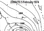 Cyclone Pam, 1974: mean sea level analysis 